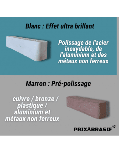 Pâte à polir solide pour polissage aciers, inox, laiton