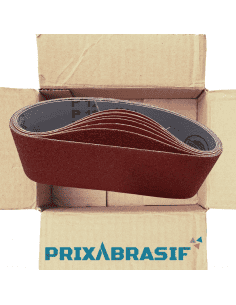 Lot de 8 bandes abrasives 100x610 en corindon