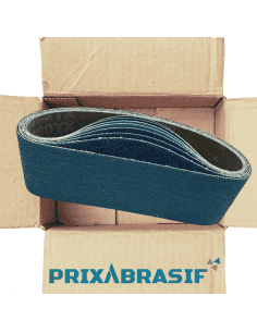 Lot de 8 bandes abrasives 75x533 en zirconium