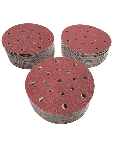 Set disques abrasifs Ø150mm multi-trous - Bois, Métal