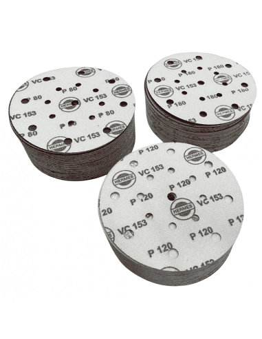 Set disques abrasifs Ø150mm multi-trous - Bois, Métal