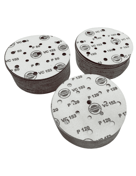 Set disques abrasifs Ø150mm multi-trous - Bois, Métal