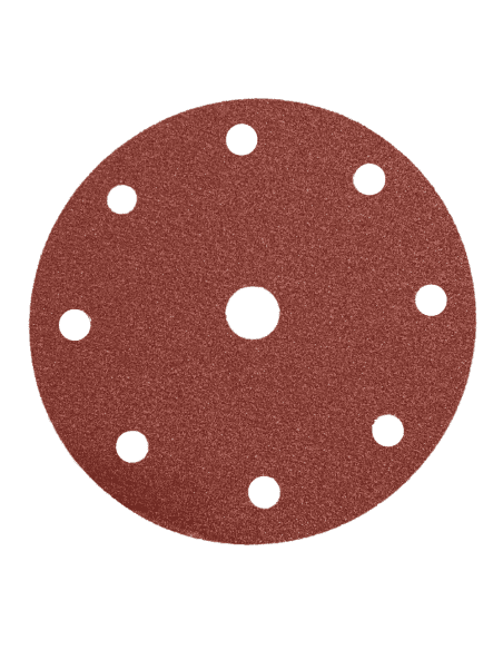 Disques abrasifs Ø 150mm 8 trous + 1 Corindon - Bois, métaux, plastiques