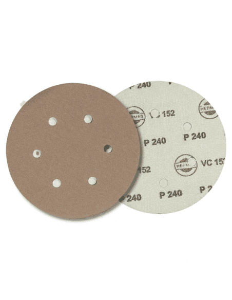 Disque abrasif 150mm 6 trous corindon ( plâtre, apprêts et composites ) - VC152 Hermes