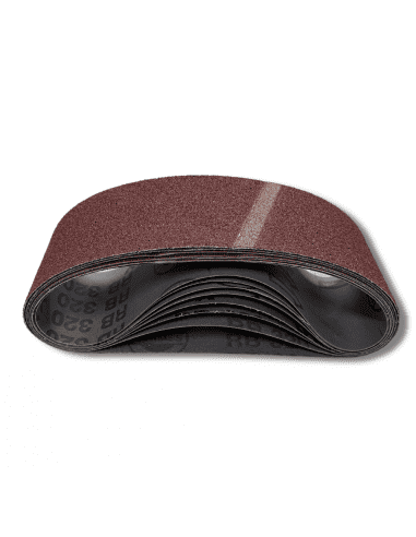 Bande abrasive corindon pour ponceuse portative - Ponçage bois, métal, acier, composites