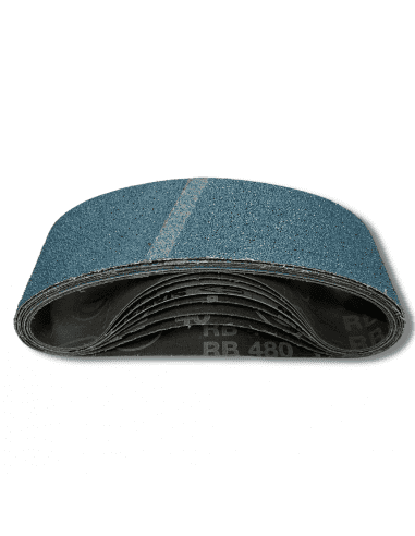 Bande abrasive Zirconium pour ponceuse portative - Ponçage bois durs, aciers