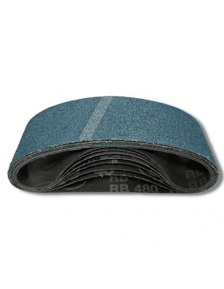 Bande abrasive Zirconium pour ponceuse portative - Ponçage bois durs, aciers