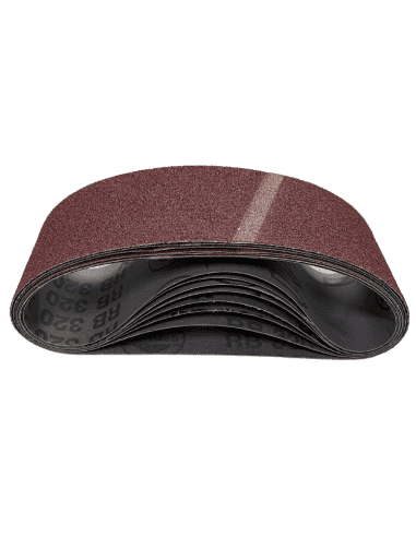 Lot de 8 bandes abrasives 110x620 en corindon