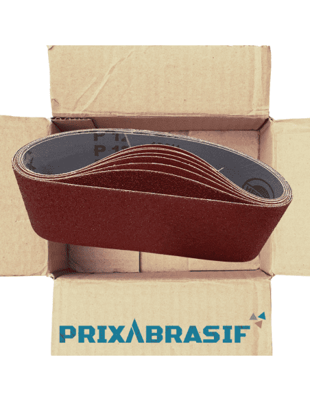 Lot de 8 bandes abrasives 110x620 en corindon