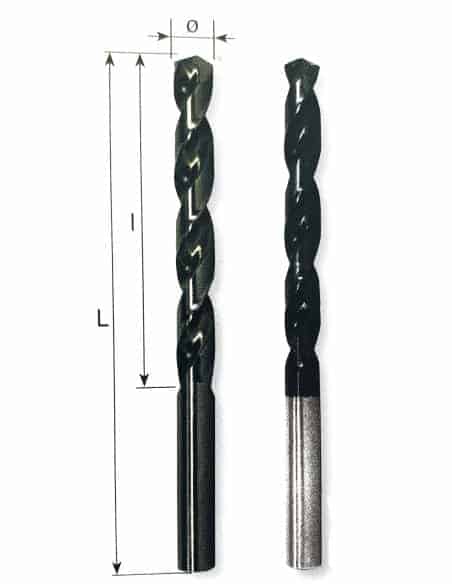 Forets en acier rapide HSS-CO5% - HAUTE PERFORMANCE - Ame conique- Affutage en croix - Amaya