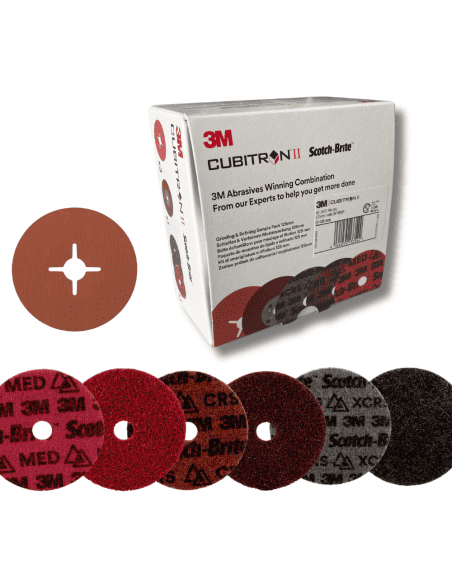 Kit de Meulage et de Finition 3M | 125 mm | Disque Fibre 787C & Disque Non Tissé PN-DH
