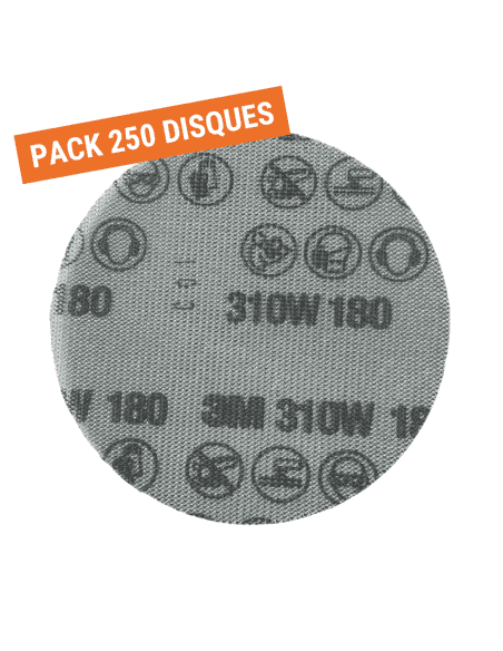 Pack de 250 disques abrasifs Ø125mm maille 3M Xtract Cubitron II 310W