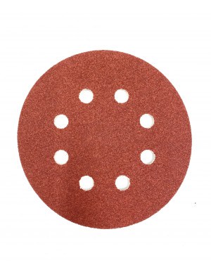 Disques abrasifs 125mm 8 trous corindon - Bois, métaux, plastiques, composites