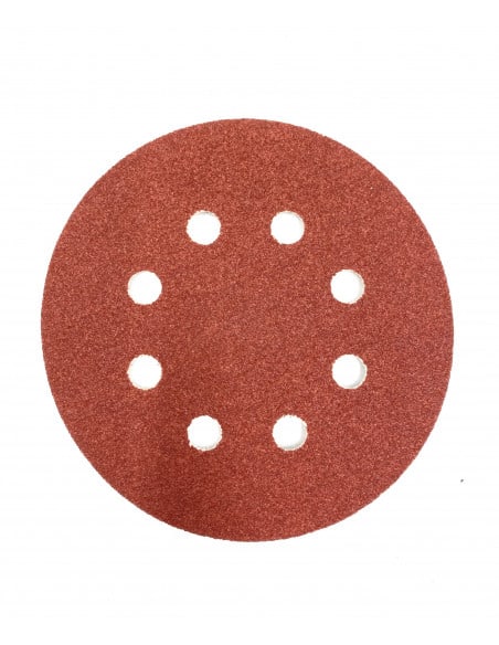 Disques abrasifs 125mm 8 trous corindon - Bois, métaux, plastiques, composites