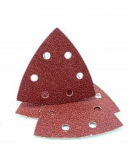 Triangles abrasifs 88mm x 93mm 6 trous pour ponceuse