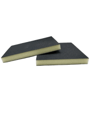 Eponge abrasive 2 faces pour ponçage du bois, métal, plastique et vernis