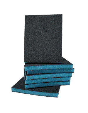 Eponge abrasive 2 faces pour ponçage du bois, métal, plastique et vernis