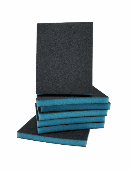 Eponge abrasive 2 faces pour ponçage du bois, métal, plastique et vernis