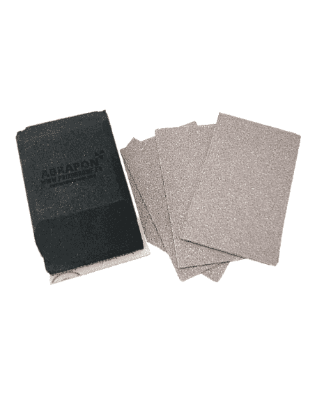 Kit de ponçage - Cale à poncer + lot de feuilles abrasives velcro 75x115mm