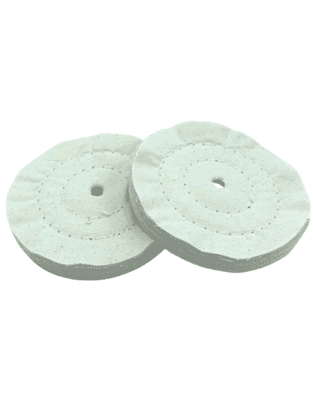 Disque roue de polissage en coton, 2 coutures. Pour machine à polir, touret à polir.
