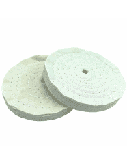 Disque roue coton de polissage, multi-coutures - Pour touret à polir