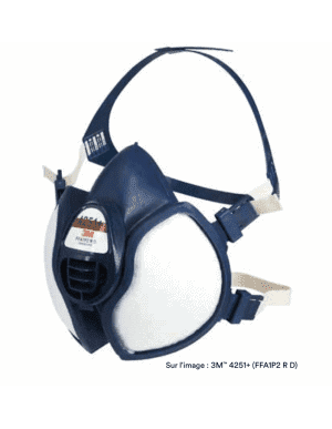 Demi-masque de protection gaz, vapeur,...