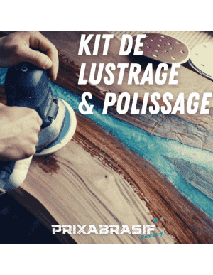 Kit de lustrage et polissage pour ponceuse Ø125mm - Résine, plastiques, époxy