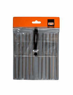 Jeu de 12 limes aiguilles - Batardes - sans manche - 160 mm