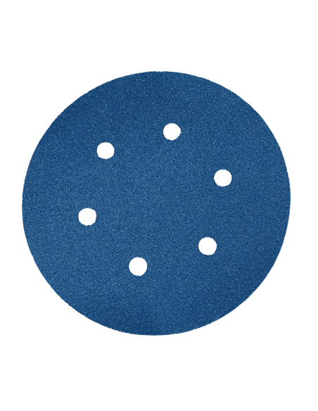 Disques abrasifs Zirconium, velcro -Ø150mm - 6 trous - Gros décapage, ponçage